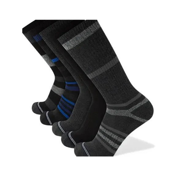 Nautica Men’s Dress Crew Socks 5-Pack Size 6-12.5 Black Gray Blue Soft Comfort - Picture 2 of 8